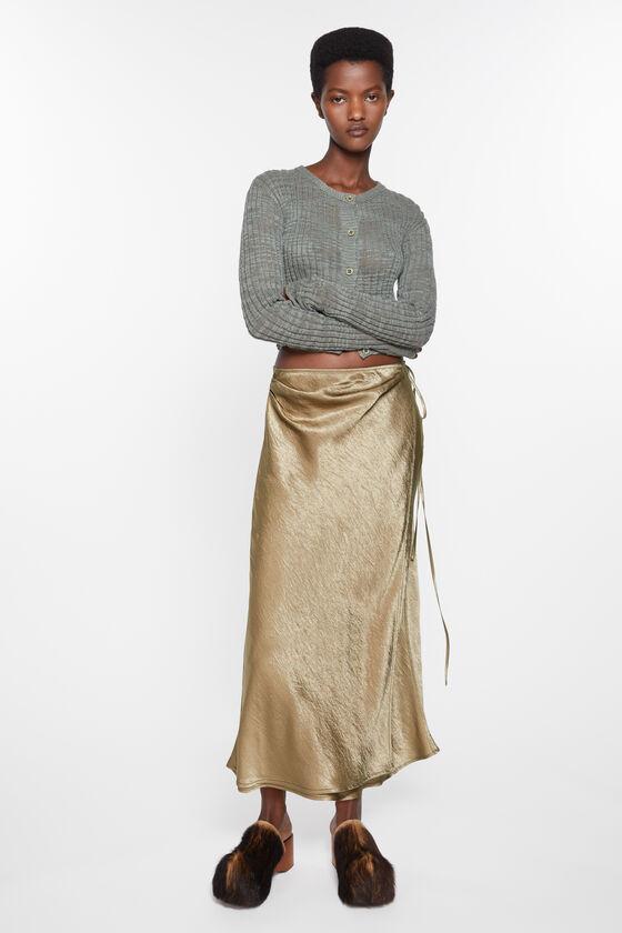 (image for) Unique Flavor Satin wrap skirt